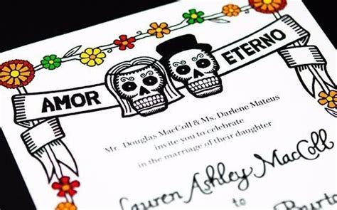 Invitaciones De Boda Inspiradas En El D A De Muertos Escoge Una