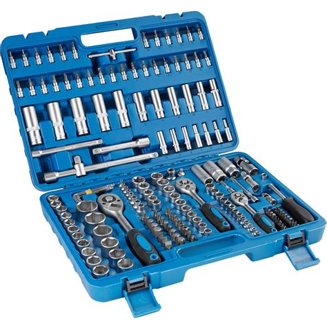 Tectake Boîte à Outils avec 171 Pièces Douilles Outils à Cliquet