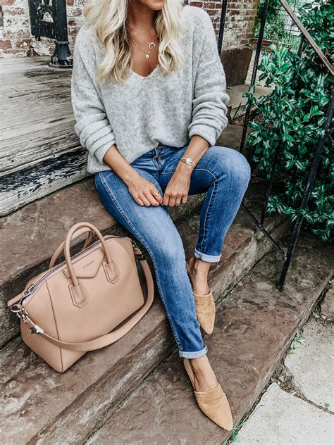 Cozy Gray Sweater Madewell Jeans Style Cusp