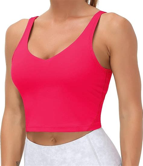 The Gym People Womens Sports Bra Longline Wirefree Padded With Medium