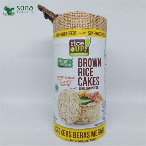 Jual Rice Up Brown Rice Cakes Crackers Beras Merah Sunflower Seeds