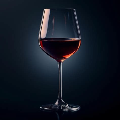 Premium Photo A Glass Of Red Wine On A Black Background