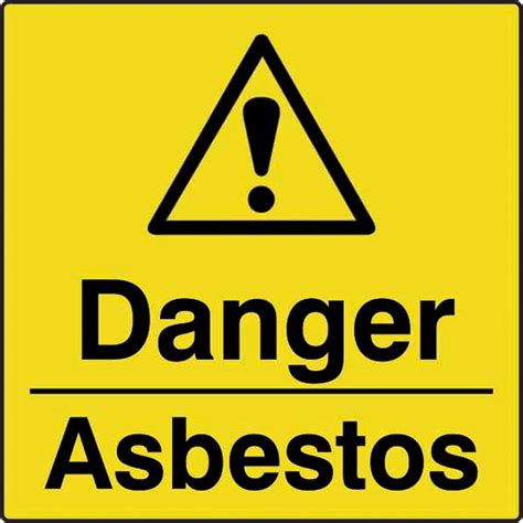 Danger Asbestos Labels Self Adhesive Vinyl 50mm X 50mm RSIS