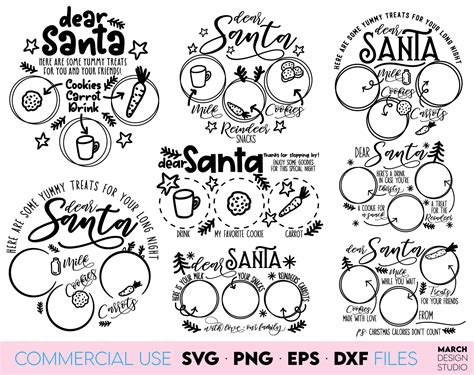 Dear Santa Tray Svg Bundle Christmas Svg Cookies For Santa Etsy