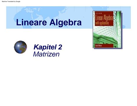 SOLUTION Lineare Algebra Matrizen Addition Skalarmultiplikation Und