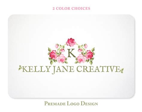 Items Similar To Rose Monogram Logo Design Premade Logo Design For