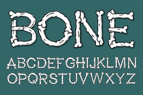 Premium Vector Alphabet Bone Text Vector