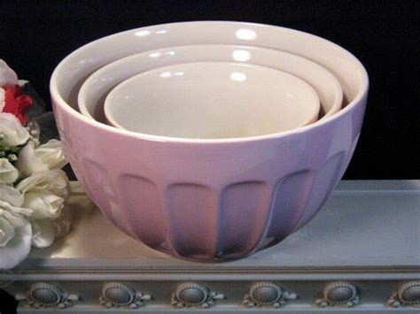 Vintage Williams Sonoma Emile Henry Pink Nested Mixing Bowl