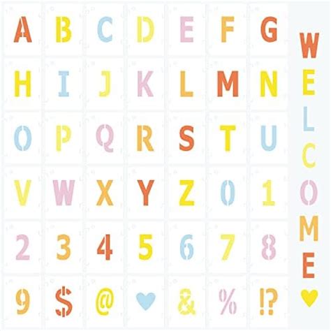 Amazon Letter Stencils Inch Pack Reusable Number And