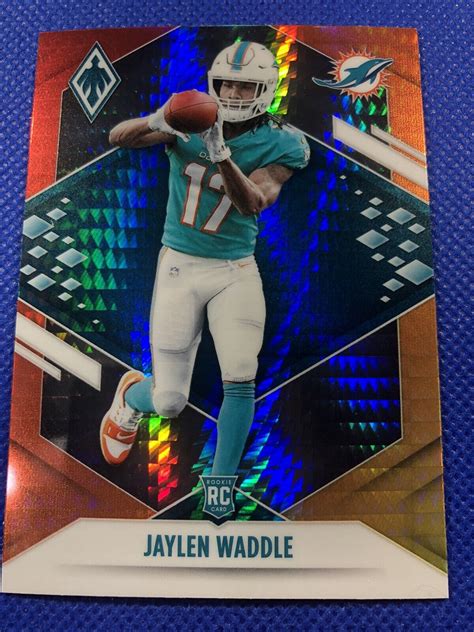 Jaylen Waddle Panini Phoenix Fire Burst Rookie Card Rc Ebay