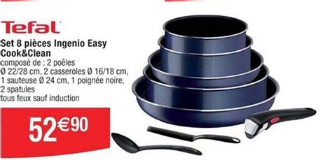 Promo Tefal Set 8 Pièces Ingenio Easy Cook clean chez Cora iCatalogue fr