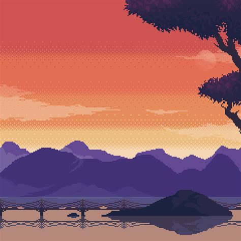 Pixel Art Sunset 