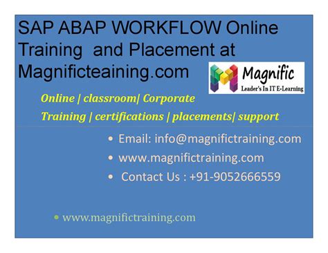 Sap Abap Workflow Online Training Institute By Magnificabapworkflow Issuu