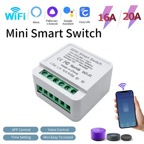 Smart Wifi Switch Breaker 16A 20A CozyLife Smart Switch 2 Way Control