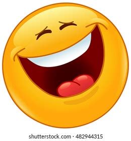 Emoticon Laughing Out Loud Closed Eyes Stock Vector Royalty Free