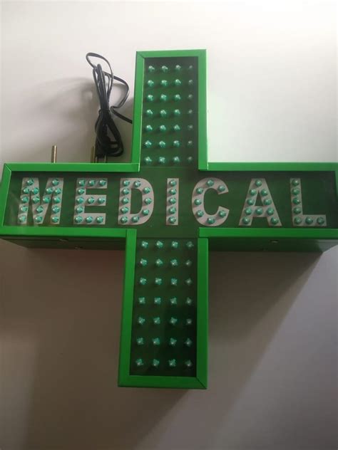 Green Led Medical Plus Sign For Outdoor At Rs 2500 Sq Ft In Vijayawada