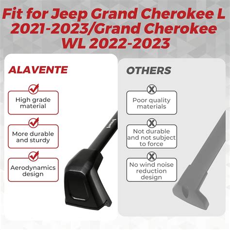 Alavente Barra Transversal De Techo Para Jeep Grand Cherokee L