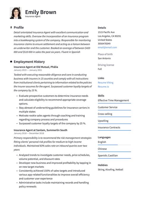 21 Insurance Agent Resume Examples And Guide 2024