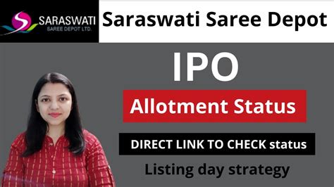 Saraswati Saree Ipo Allotment Status Listing Gain Gmp Subscription