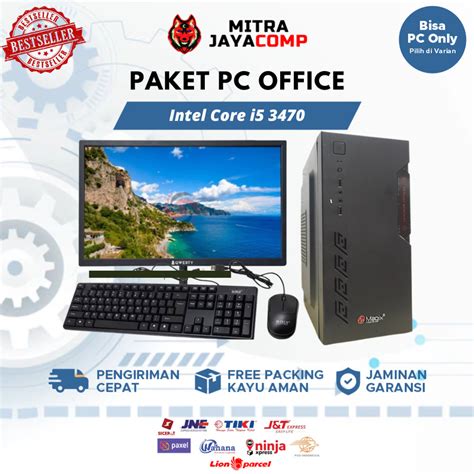 Jual Set Pc Rakitan Fullset Office I Ram Gb Ssd Hdd Monitor