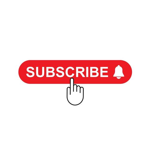 Subscribe Bell Button And Hand Cursor Red Button Subscribe To Channel