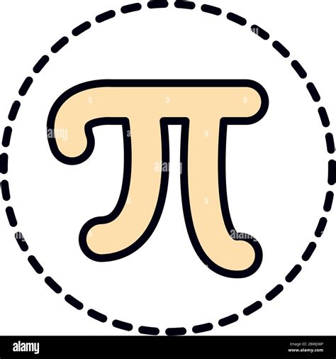 Math Education School Science Pi Symbol Line And Fill Style Icon Vector