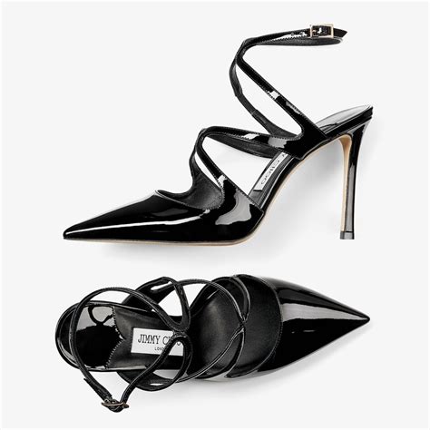 AZIA PUMP 95 Black Patent Leather Pumps Autumn Collection JIMMY CHOO