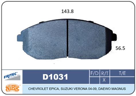 Pastilla De Freno Para Nissan Tiida Ad Up March Cube D F