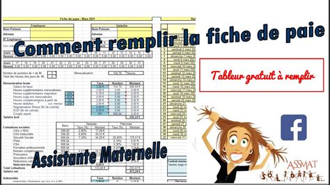 La Fiche De Paie Gratuite D Assmat Solidaire Assistante Maternelle