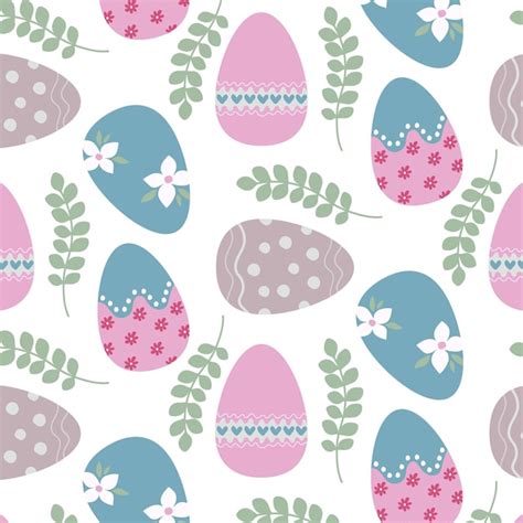 Premium Vector Easter Seamless Pattern With Eggs In Pastel Colors