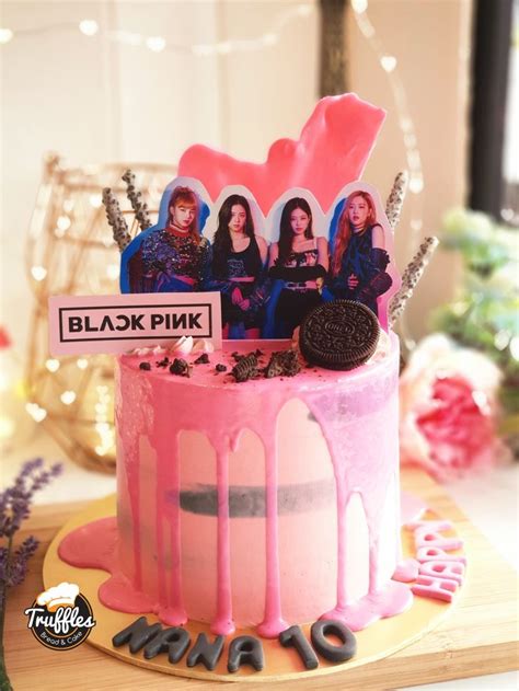 Blackpink Drip Cake Postres elegantes Ideas de pastel de cumpleaños