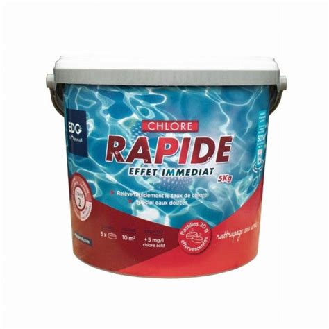 Chlore Rapide Pastilles G Seau De Kg Edg Pour Stabilisation Du