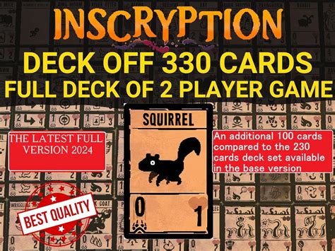 Inscryption Card Game With Laminated Cards Plus Luxury Wooden Box