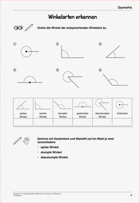 Grundschule Winkel Rechter Arbeitsblatt Lehrerbüro Kostenlose