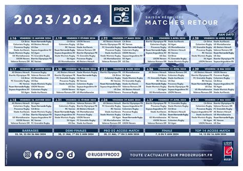 Pro D Le Calendrier De La Saison Lnr Site Officiel