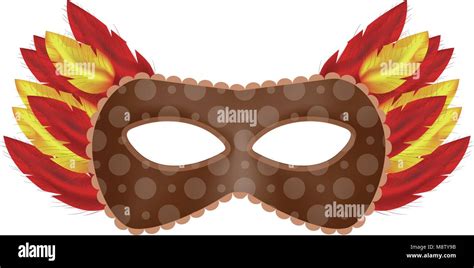 Mystical Mask Mockup Realistic Style Stock Vector Image And Art Alamy