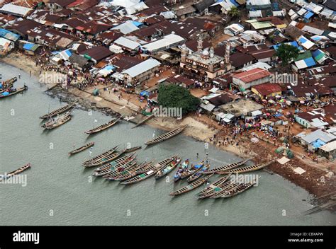 Aerial View Of The Fishing Village Of Tombo On The Freetown Peninsula