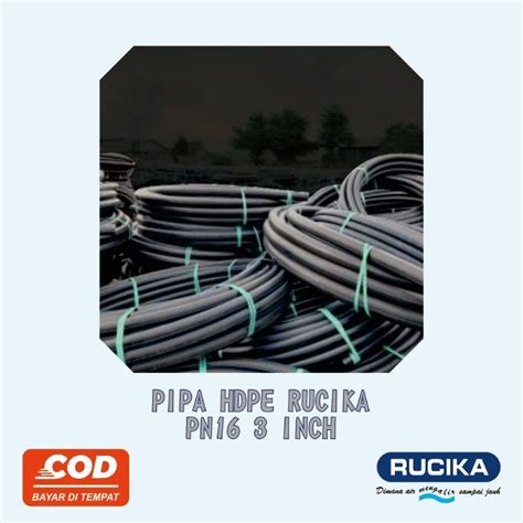 Jual Pipa Hdpe Rucika Pn Mm Inch Meter Shopee Indonesia