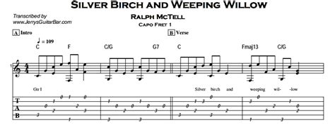 Ralph Mctell Silver Birch And Weeping Willow Guitar Lesson Jgb