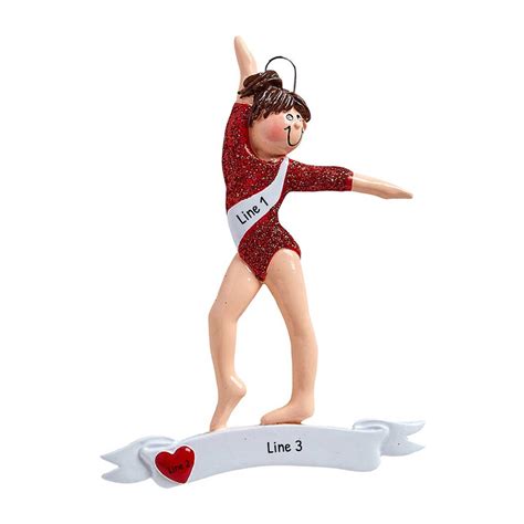 Personalized Gymnast Ornament Gymnastics Christmas Ornament Etsy