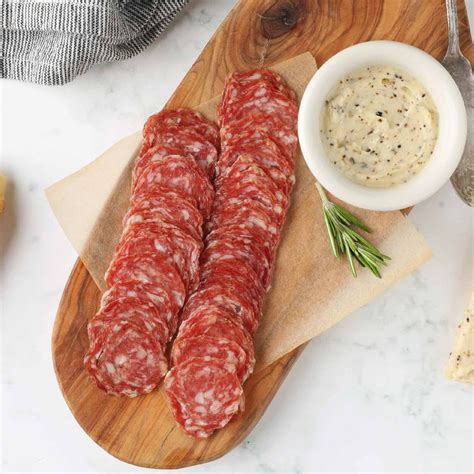 Artisanal Saucisson Sec Dry Cured Sausage Sliced