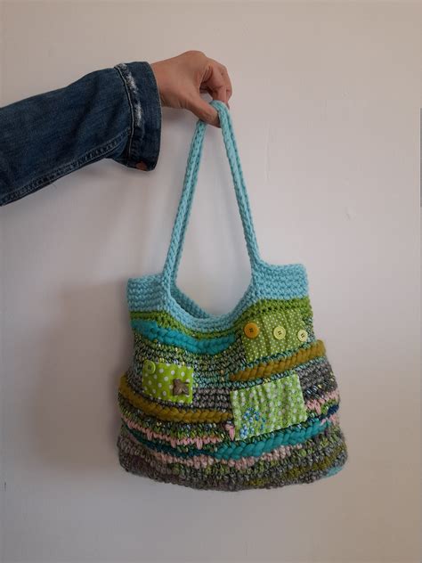 Boho Chic Gehäkelte Tasche Tote Gypsy Festival Tasche Etsy