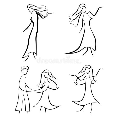 Beautiful Nude Woman Silhouette Stock Illustration Illustration Of