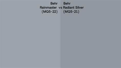 Behr Rainmaster Vs Radiant Silver Side By Side Comparison