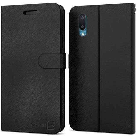 Coveron For Samsung Galaxy A02 Wallet Case Rfid Blocking Vegan Leather 6x Card Slot Holder