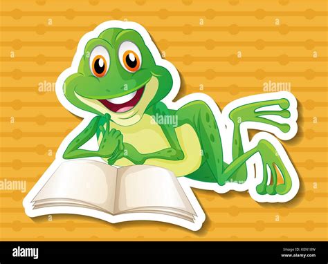 illustration of a frog reading a book Stock Vector Image & Art - Alamy