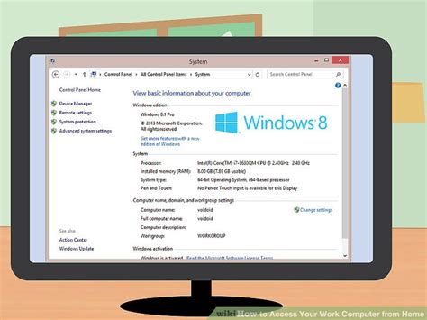 access  work computer  home  pictures