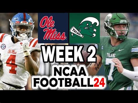 Ole Miss At Tulane Week 2 Simulation 2023 Rosters For NCAA 14 YouTube