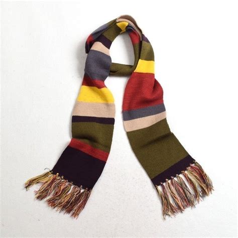 1pc Doctor Who Knitted Striped Scarf Fourth 4th Tom Baker Costume With