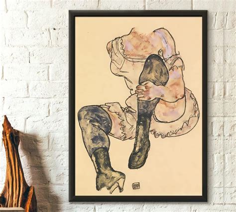 Amazon Egon Schiele Print Seated Woman With Bent Left Leg